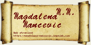 Magdalena Mančević vizit kartica